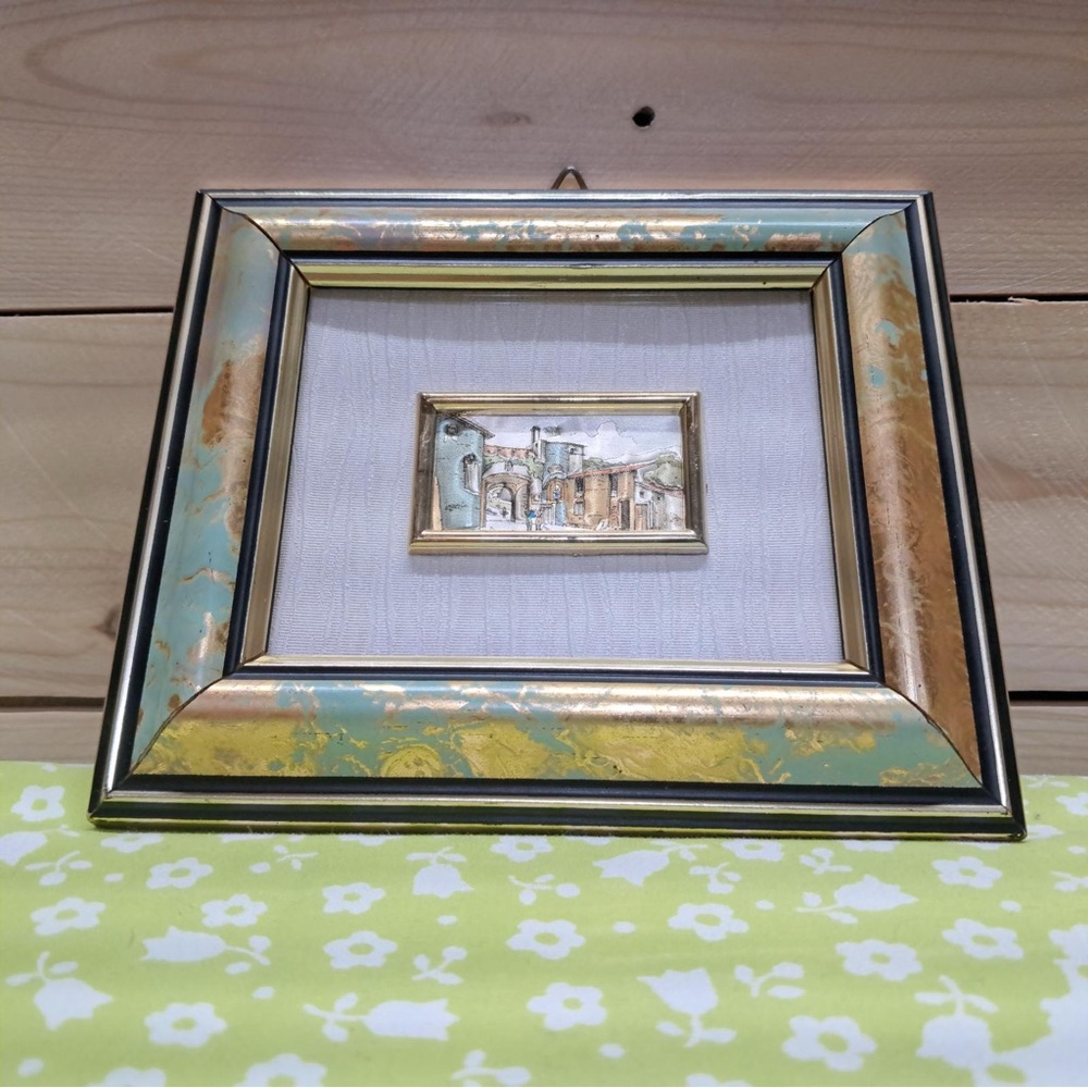 Creazioni Artistiche" or "Artistic Creation Italian artwork framed  22K gold